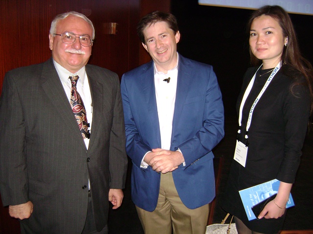 Photo with Dr. Marcus Weldon CTO of Nokia and President of  Bell Labs  at Claude E. Shannon Centennial, April 28-29, 2016 - click on image.